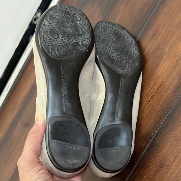 AGL Attilio Giusti Leombruni Snake skin Metallic Flats Cap Toe size EU41 US10.5 - Picture 11 of 13